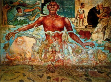 Diego Rivera Painting - figura que simboliza la raza africana 1951 Diego Rivera